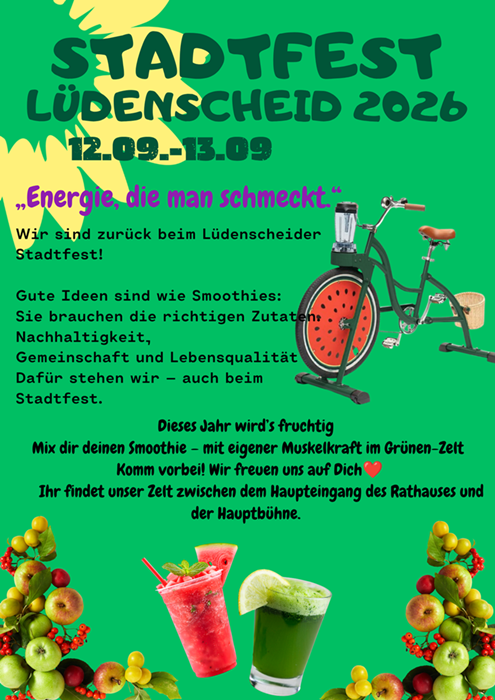 Einladung zum Lüdenscheider Stadtfest am 12. + 13.09.2026